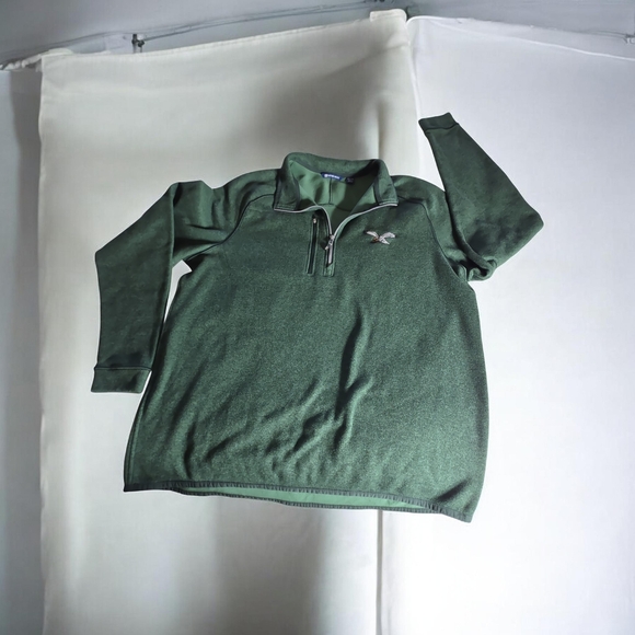 Cutter & Buck Green Quarter-Zip Fleece with Embroidered Eagle - Picture 5 of 12